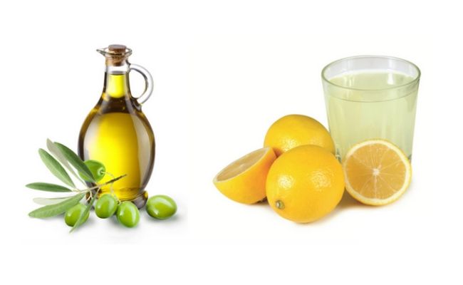 Huile d'olive et de jus de citron