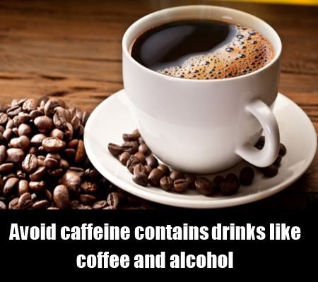 Évitez la caféine