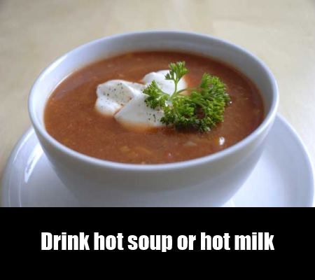 Avoir Soupes et le lait chaud