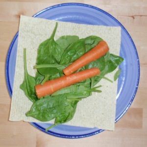 Épinards et carottes