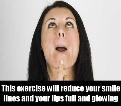 Exercice pour les lèvres et les rides du sourire