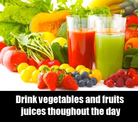 Légumes et jus de fruits