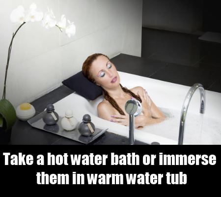 bain d'eau chaude