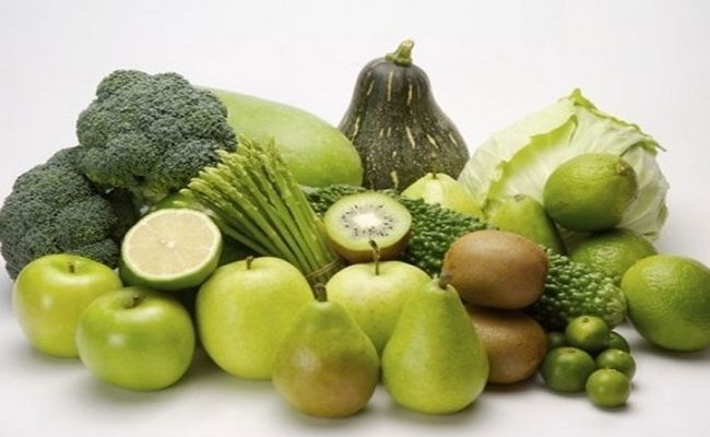 Légumes et fruits verts