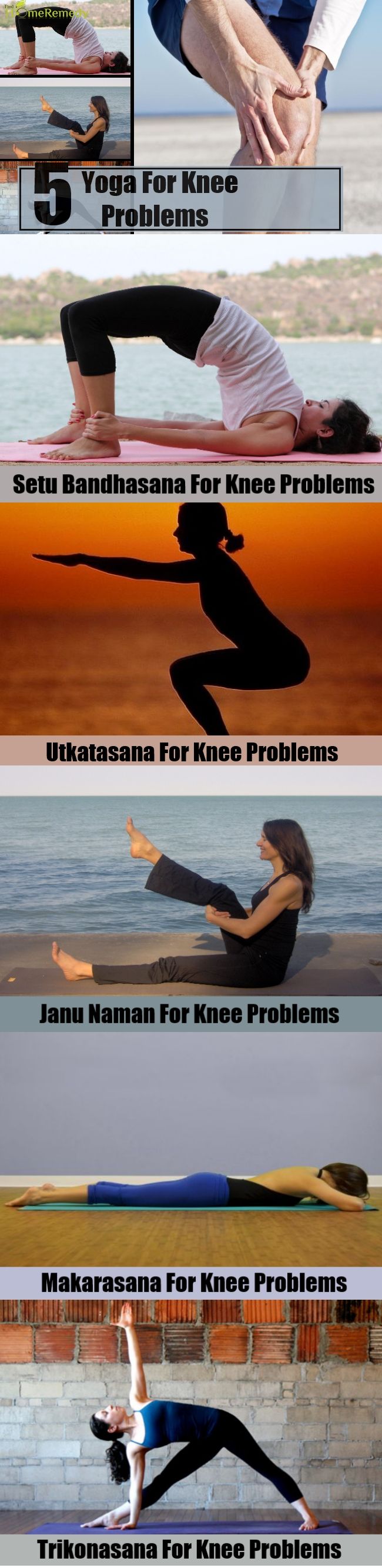 5 Yoga pour des problèmes de genou