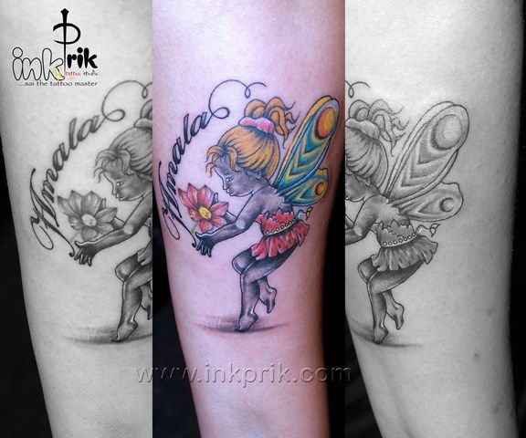 Ange Design Tattoo sur le bras