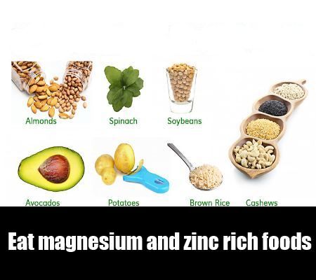 magnésium et de zinc des aliments riches