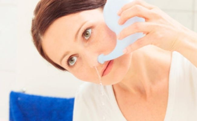 Saline rinçage nasal