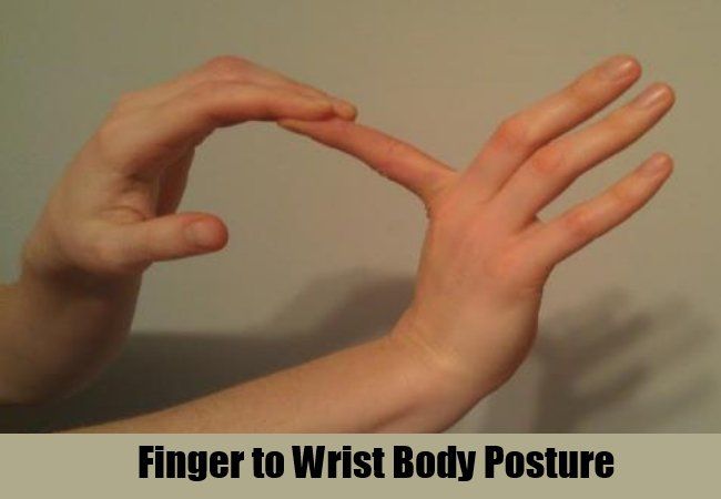 Finger au poignet posture du corps