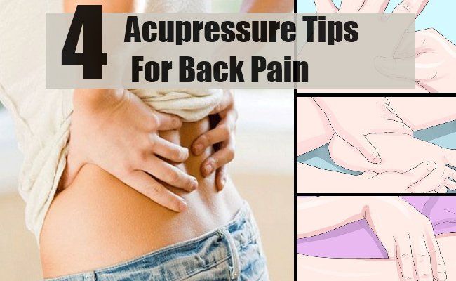 4 conseils d'acupression pour les maux de dos