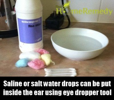 Solution Saline pour enlever la cire d'oreille