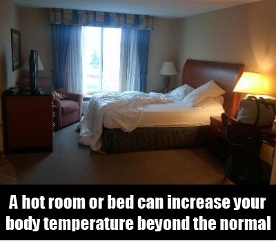 Une salle chaude ou lit