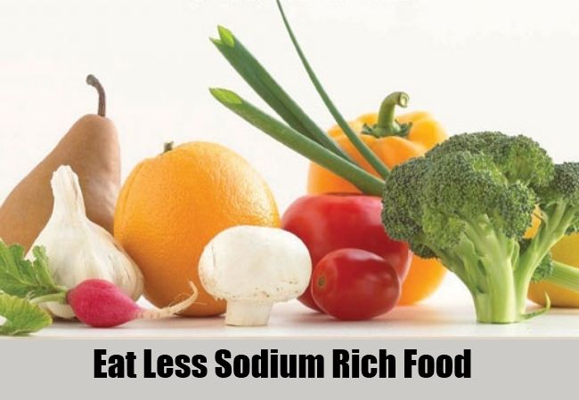 Mangez moins de sodium aliments riches