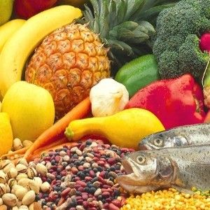 Fruits, légumes et poissons
